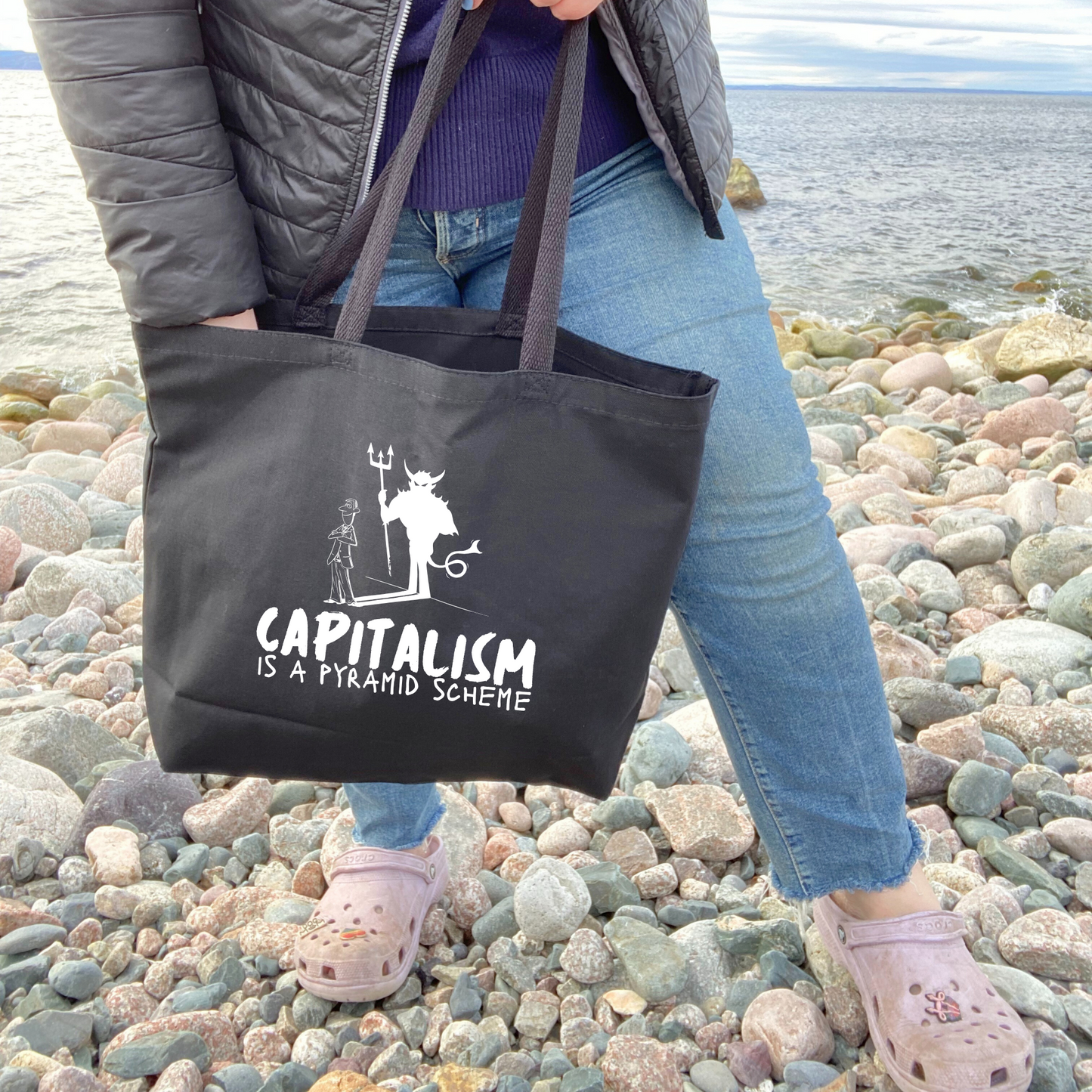 Capitalism Is A Pyramid Scheme - Jumbo Tote