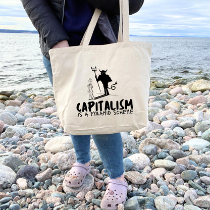 Capitalism Is A Pyramid Scheme - Jumbo Tote