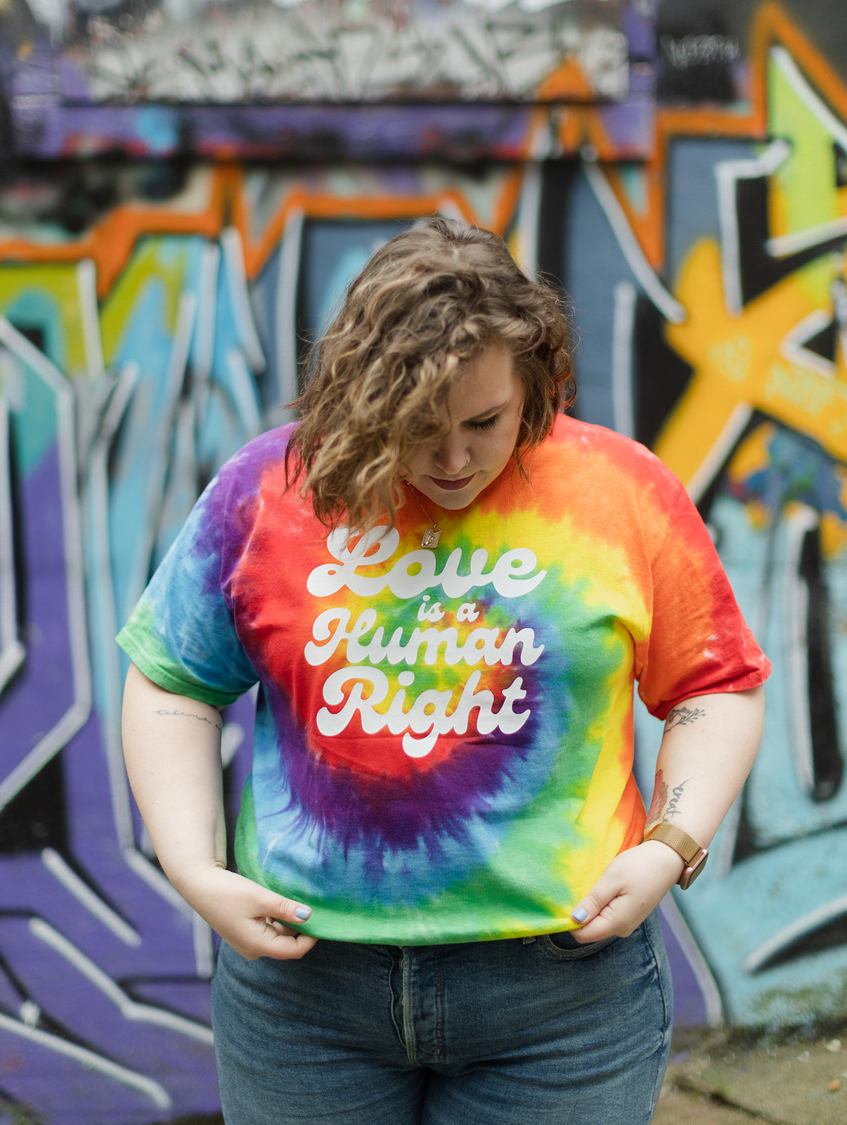 Love Is A Human Right - Tie Dye Tee